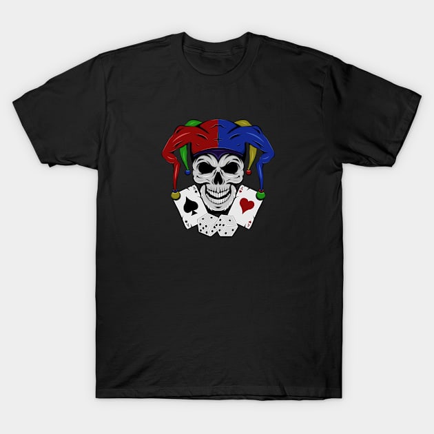 Jester Clown Skull T-Shirt by Fxs.std